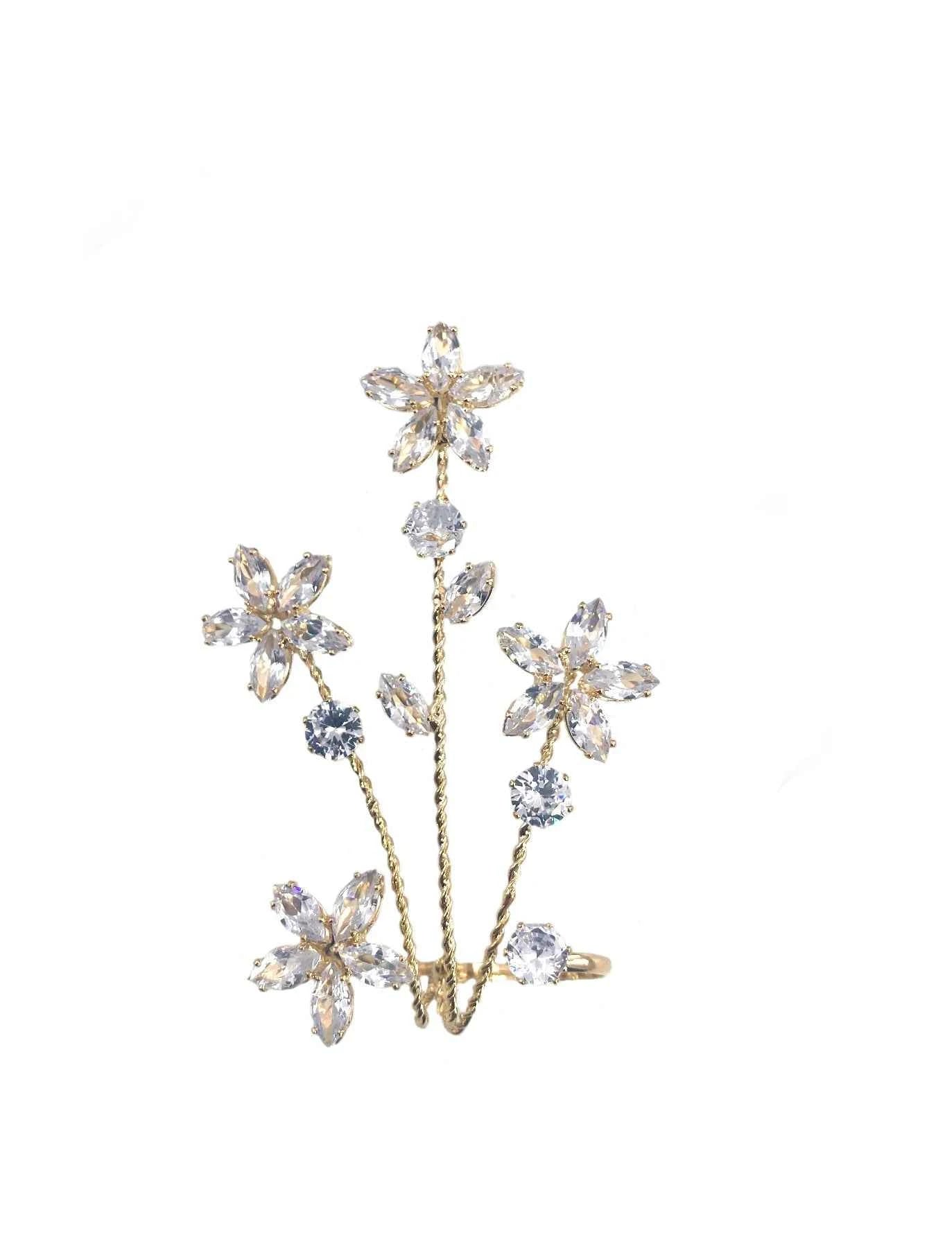 1cp Luxury Zircon Flower Women's Foot Ring Sexy Barefoot Beach Accessories