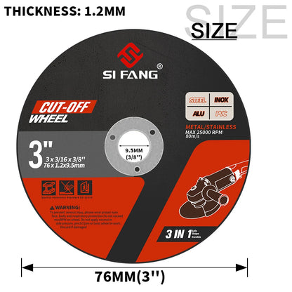 3 Inch Metal Cutting Disc 75x1.2x9.5mm Cut Off Wheels For Die Grinder Metal & Stainless Steel Cutting Mini Saw Blade  3-60pcs    Home Decor Supply | Online Retail | ShoreShopper.com