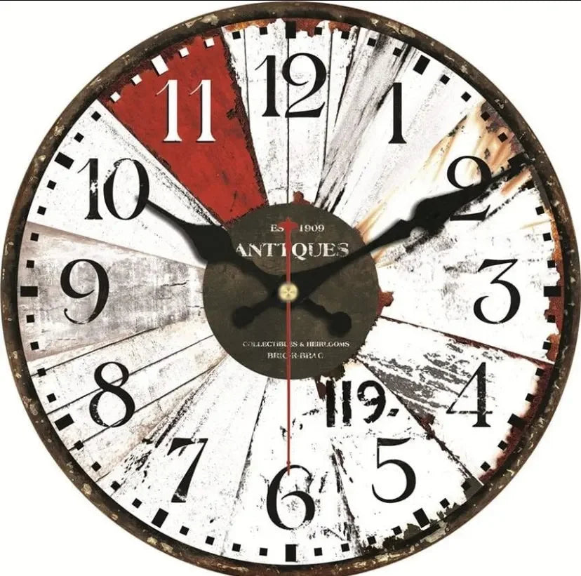 Creative wooden wall clock 30cm MDF density board silent quartz clock    Home Decor Supply | Online Retail | ShoreShopper.com