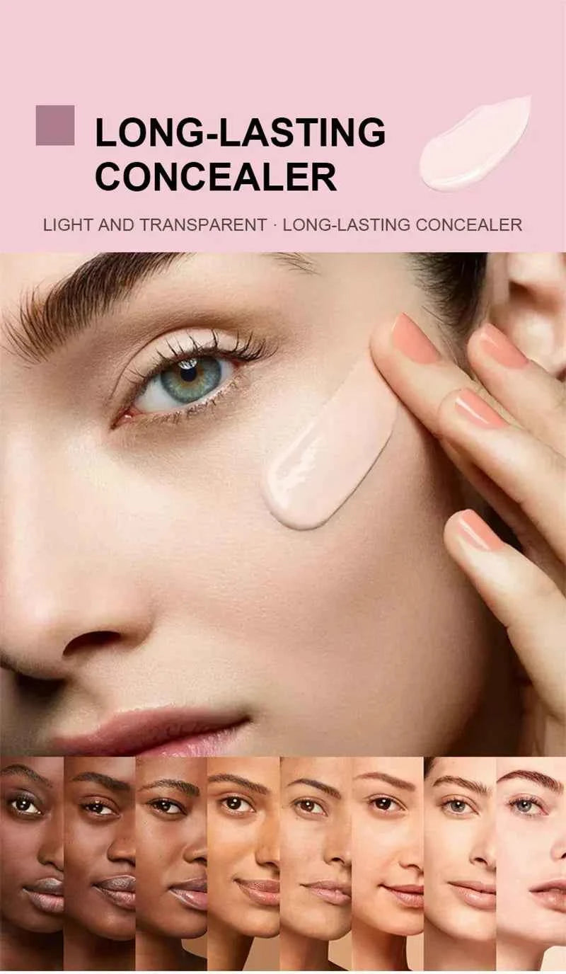 Smooth Liquid Foundation Cream Moisturizing Waterproof Concealer Modify Skin Tone Cover Acne Spots Full Coverage Face Make Up