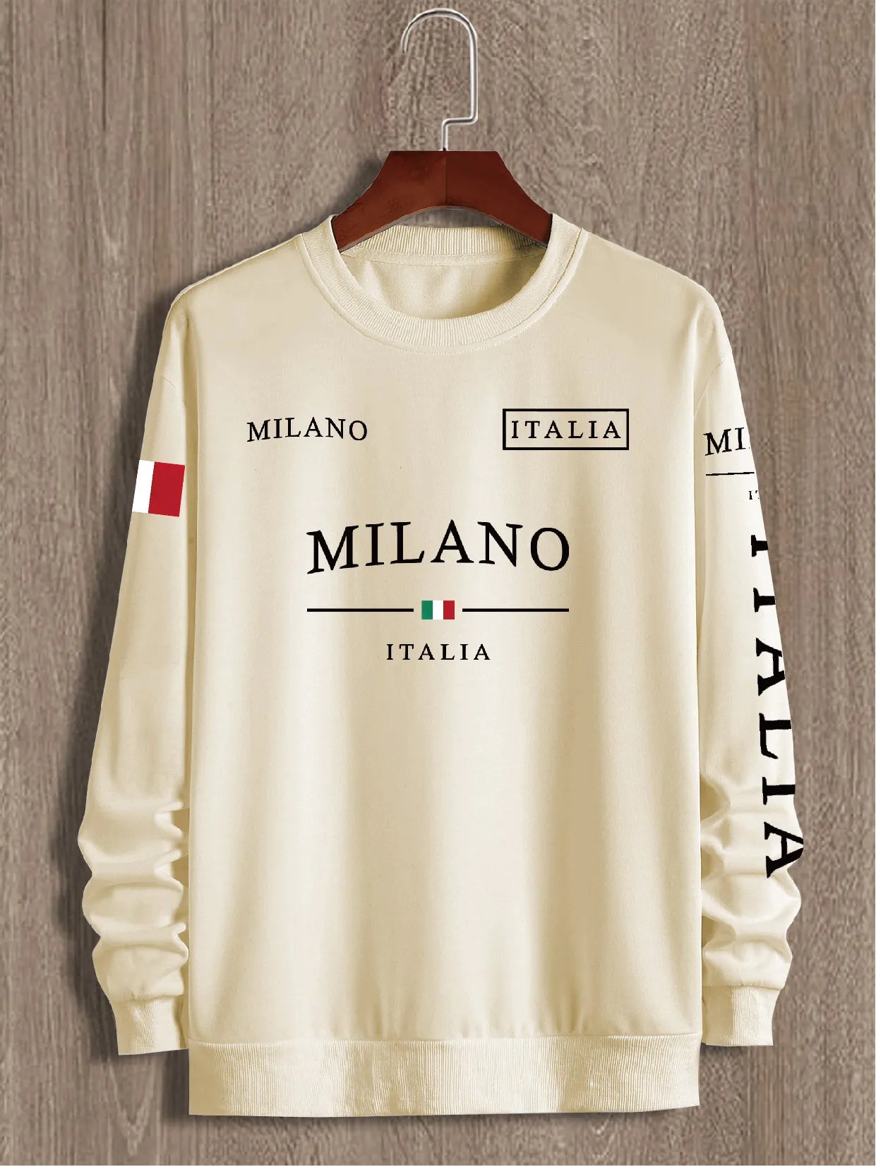Men's 100% pure cotton summer loose comfortable casual  PARIS print large round neck long sleeve T-shirt top    Home Decor Supply | Online Retail | ShoreShopper.com