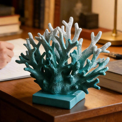Realistic Coral Resin Statue Sea Themed Coastal Home Decor for Living Room Entrance, Nautical Wine Cabinet Courtyard Decor    Your Coastal Marketplace | Shoreshopper.com
