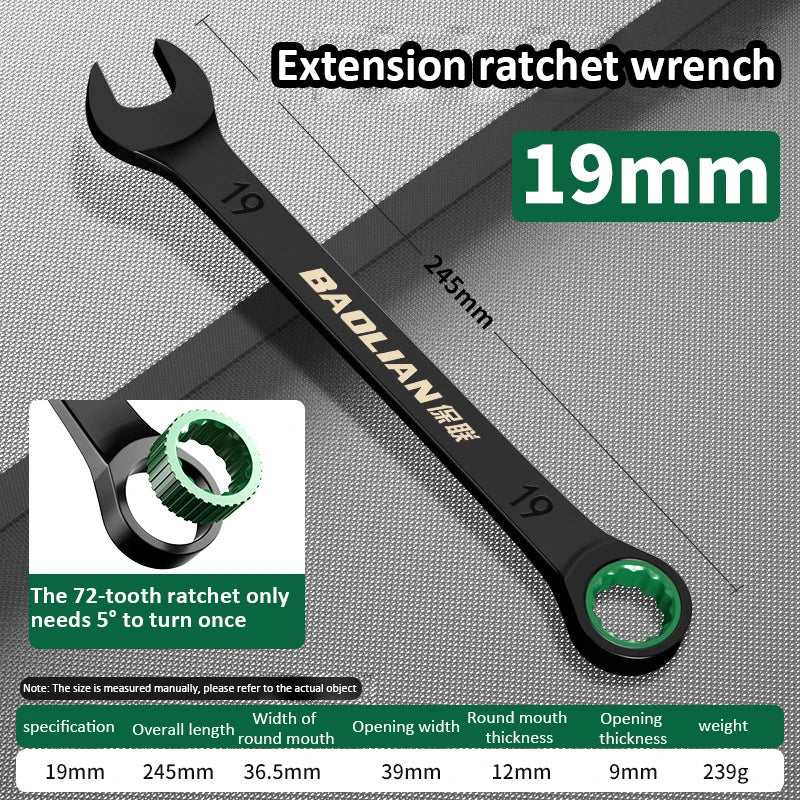 Dual-Purpose Wrench Fast Plum Blossom Ratchet Wrench Industrial Grade 72 Tooth Labor-Saving, Fast and Durable Dual-use Wrench    Home Decor Supply | Online Retail | ShoreShopper.com