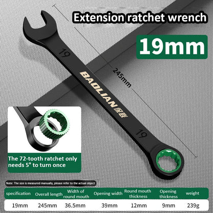 Dual-Purpose Wrench Fast Plum Blossom Ratchet Wrench Industrial Grade 72 Tooth Labor-Saving, Fast and Durable Dual-use Wrench    Home Decor Supply | Online Retail | ShoreShopper.com