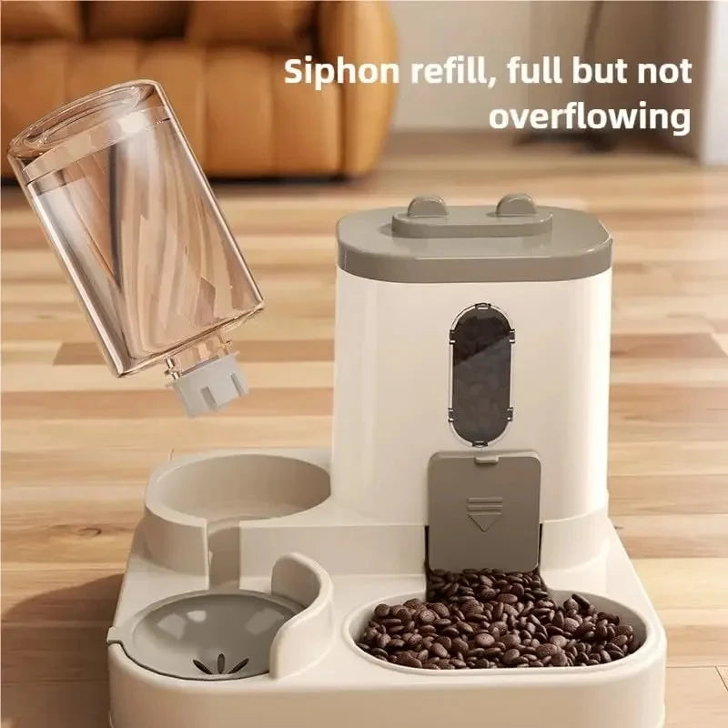 Dog & Cat Automatic Feeder & Waterer Set: Gravity Design, Leak-Proof, Spill-Proof, Anti-Slip, Easy to Clean, Built-In Food Bowl - ShoreCo.Shop
