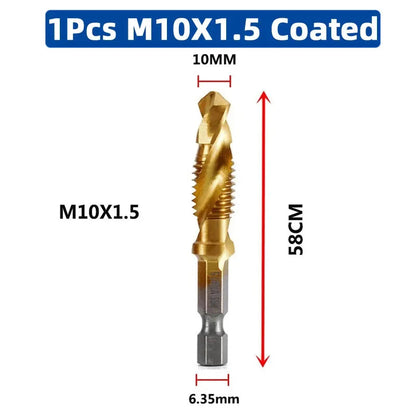 LiYu Shank Titanium Plated HSS Screw Thread Metric Tap Drill Bits Screw Machine Compound Tap M3 M4 M5 M6 M8 M10 Hand Tools    Home Decor Supply | Online Retail | ShoreShopper.com
