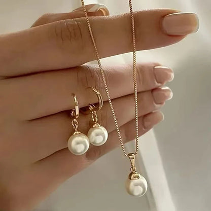 2 Pieces Of Round Pearl Jewelry Set, Earrings, Pendants, Necklaces, Ladies' Exquisite And Fashionable Wedding Jewelry Set,Gifts    Home Decor Supply | Online Retail | ShoreShopper.com