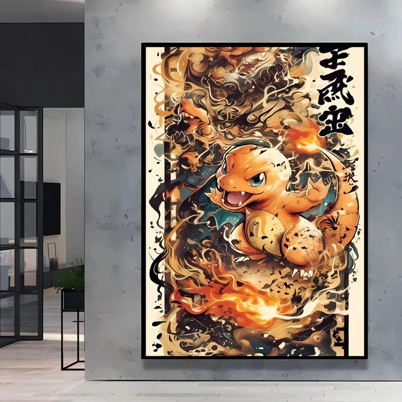 High Quality Pokemon Arcanine Pikachu Wall Painting with Unique Designs and Gorgeous Colors Adding A Touch of Brightness To Wall    Home Decor Supply | Online Retail | ShoreShopper.com