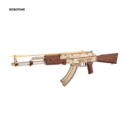 Robotime Rokr Automatic Rifle AK47 3D Wooden Gun Funny DIY Building Block Toys for Kids Adults Justice Guard Wooden PuzzleLQ901    Home Decor Supply | Online Retail | ShoreShopper.com