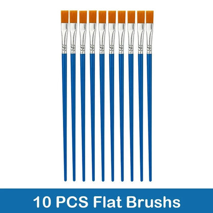 10/20/50Pcs Painting Brushes Set Art Round / Flat Brushs Nylon Hair Paint Brushes Pen for Oil Acrylic Watercolor Art Supplies    Home Decor Supply | Online Retail | ShoreShopper.com