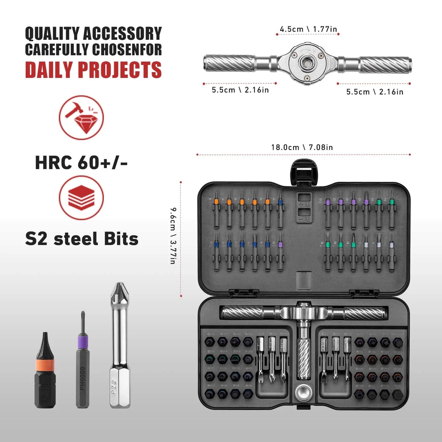 VMAN 66in1 Multifunction Ratchet Screwdriver Set Multi Magnetic Bits Mini Repair Tool Kit Household Tool For PC & Desk Etc.    Home Decor Supply | Online Retail | ShoreShopper.com