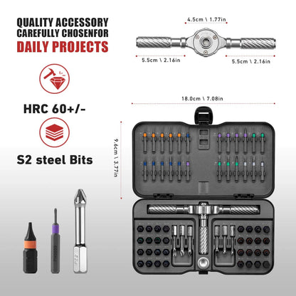 VMAN 66in1 Multifunction Ratchet Screwdriver Set Multi Magnetic Bits Mini Repair Tool Kit Household Tool For PC & Desk Etc.    Home Decor Supply | Online Retail | ShoreShopper.com