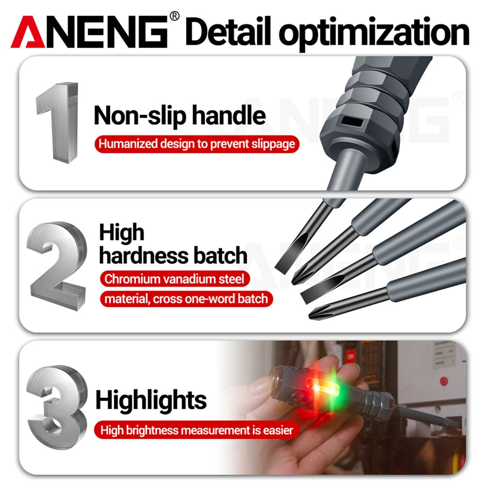 ANENG B05 Word/cross Screwdrivers Neon Bulb Indicator Meter Electric Pen Insulated Electrician Highlight Pocket Tester Pen Tools    Home Decor Supply | Online Retail | ShoreShopper.com