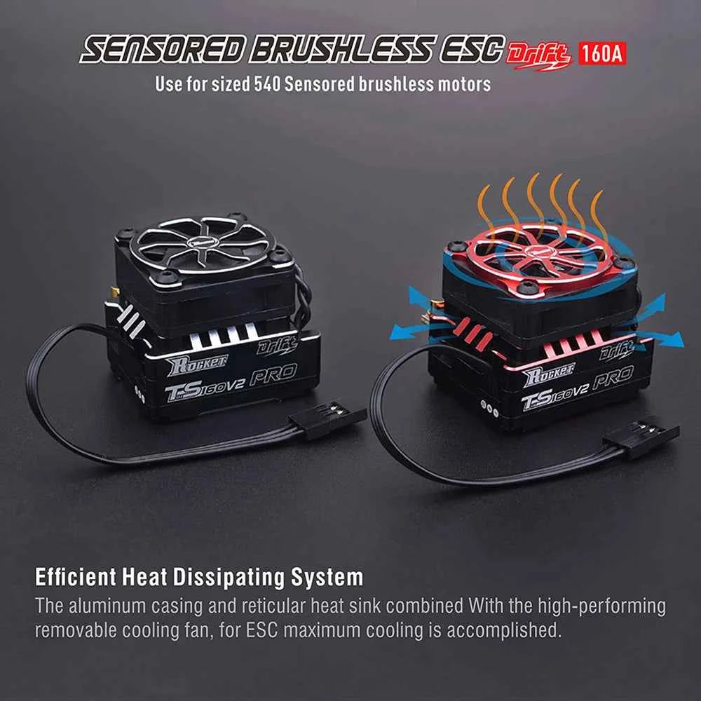 Rocket RC Brushless Motor Thunder 540 Sensored 10.5T 13.5T 3.175 mm Shaft for 1/10 RC Racing Drift Car Parts Surpass Hobby