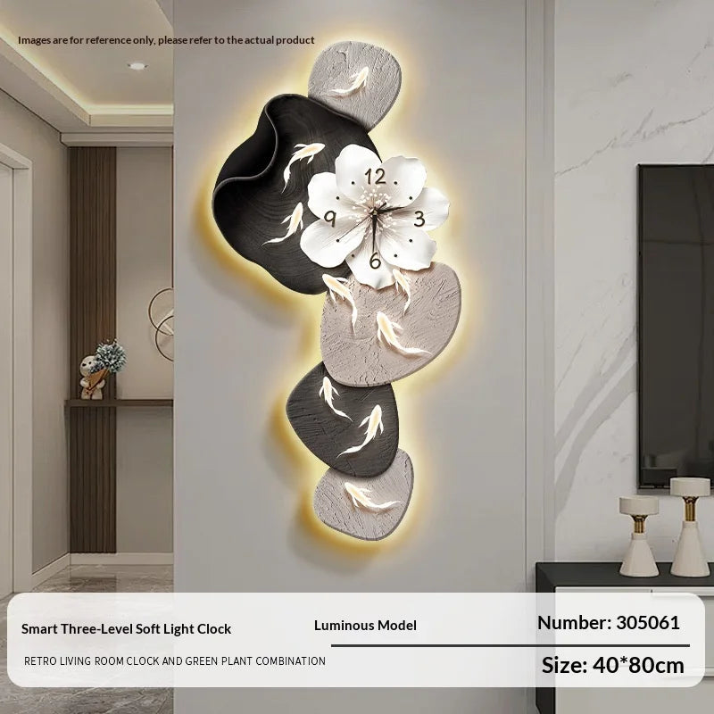 Wall Clock Modern Minimalist Nine Koi Fish Large Silent Wall Clock Home Decor Living Room Bedroom TV Background No Drilling    Home Decor Supply | Online Retail | ShoreShopper.com