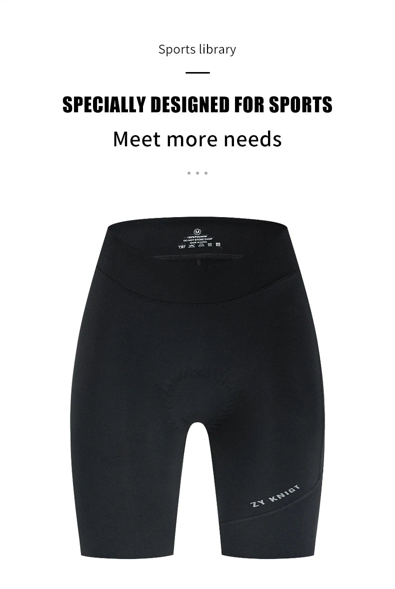 ZYKNIGT bib women's summer free cut hems, high-quality cycling shorts, breathable and quick drying sports pants - ShoreCo.Shop