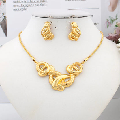 Exquisite Fashion Jewelry Set for Women Arab Gold Color Luxury Necklace Earrings Bangle Ring Set Weddings Dubai Party Daily Wear    Home Decor Supply | Online Retail | ShoreShopper.com