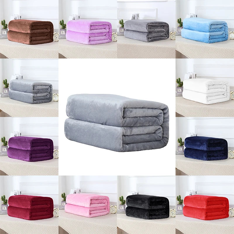 Fluffy Cloud Mink Fur Blanket Flannel Plush Comfortable Thickened and Warm Soft Sofa Throw Blanket  For Air-Conditioned Room    Your Coastal Marketplace | Shoreshopper.com