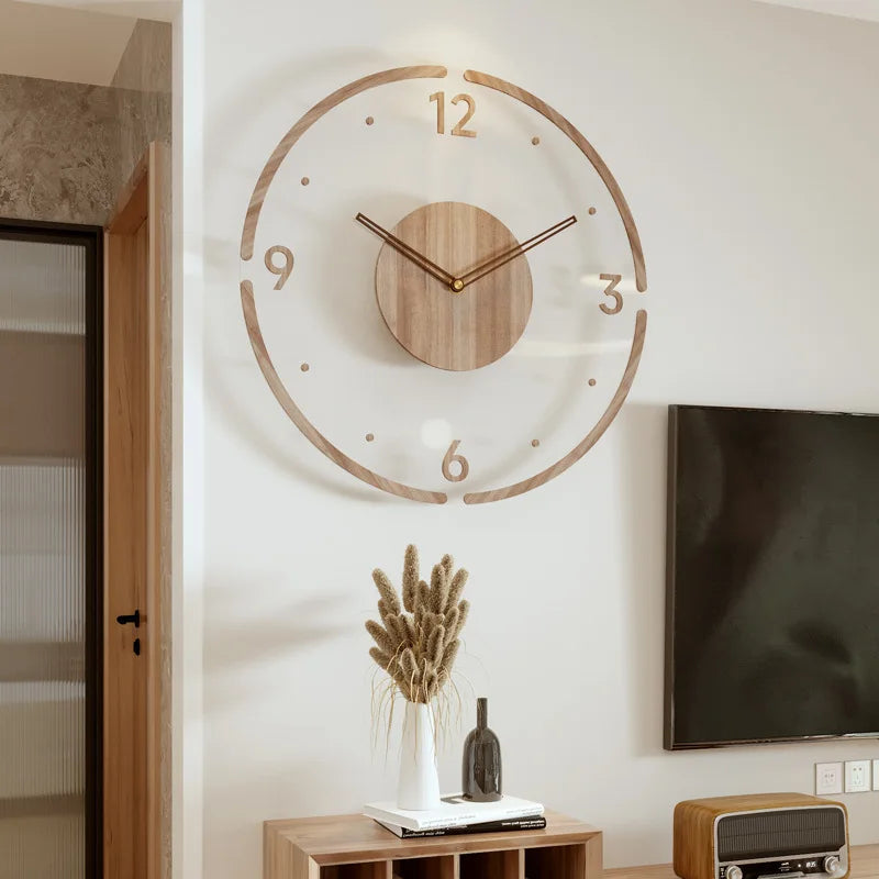 Hot Wall Clock Living Room Decoration Solid Wood Creative Silent Nordic Simple Quartz Clock Luxury Wall Watch Decor Fashion    Home Decor Supply | Online Retail | ShoreShopper.com