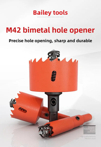 M42 bi-metal woodworking hole saw for drywall, PVC, plastic, iron plate, and recessed light drilling.    Home Decor Supply | Online Retail | ShoreShopper.com