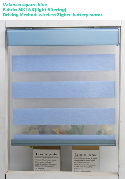 Decopedia Custom Made Zebra Blinds for Windows Motorized Roller Blinds Blackout Day and Night Window Blinds for Sliding Door - ShoreCo.Shop