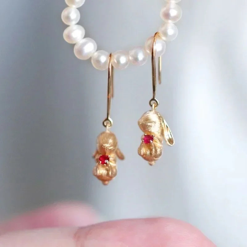 Cute and Exquisite Rabbit Jewelry Sets New in Fun Matte Ancient Gold Craft Earrings for Women Ring Necklace Gifts to Girlfriend    Home Decor Supply | Online Retail | ShoreShopper.com
