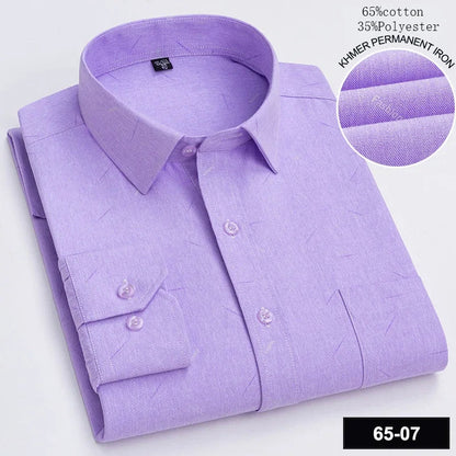 New in shirt long-sleeve shirts for men slim fit formal plian shirt single pocket office clothes soft plaid cotton designer tops    Home Decor Supply | Online Retail | ShoreShopper.com