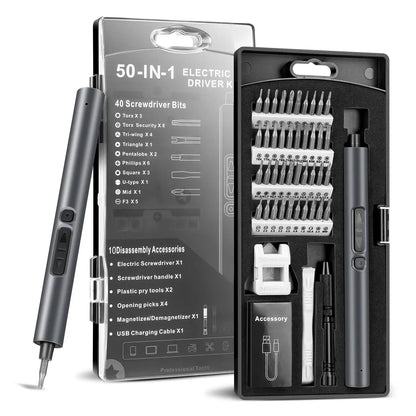 50 in 1 Precision Electric Screwdriver Set Multi-Function Power Tool with Magnetic Torx Phillips Bits for iPhone Glasses Watches    Home Decor Supply | Online Retail | ShoreShopper.com