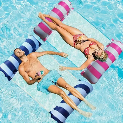 Swimming Pool Loungers, Inflatable Float Beds, Foldable Striped Swimming Floats, Pool Parties, Beach Accessories    Your Coastal Marketplace | Shoreshopper.com
