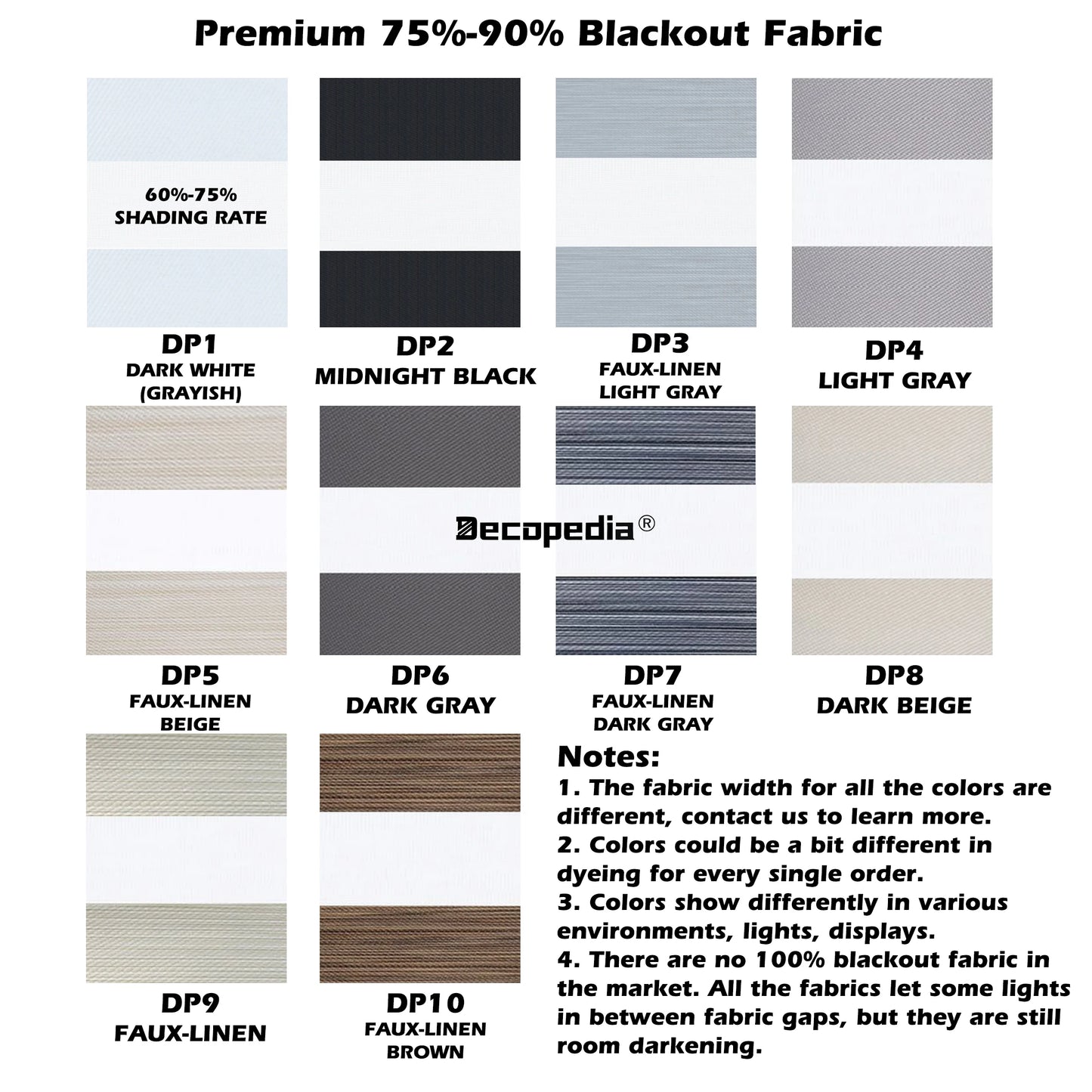 Decopedia Custom Made Zebra Blinds for Windows Motorized Roller Blinds Blackout Day and Night Window Blinds for Sliding Door - ShoreCo.Shop