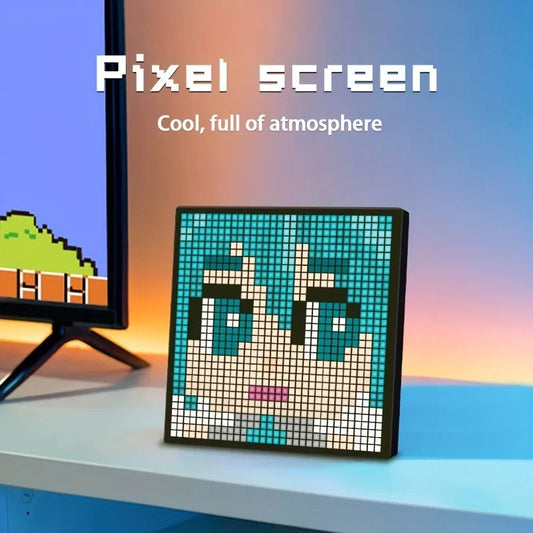 LED Pixel Display 32x32 Programmable Pixel Art Display With APP Control Creative Animation Interesting Text And Digital Clock    Home Decor Supply | Online Retail | ShoreShopper.com