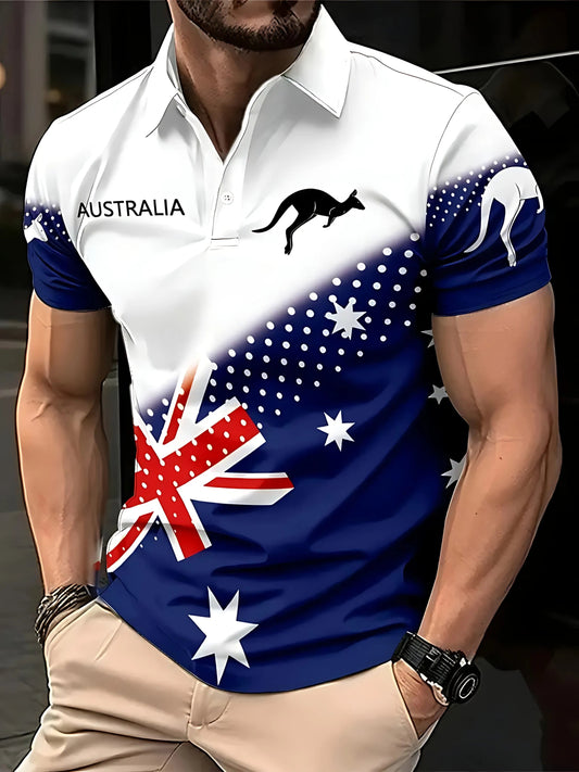 The 2025 summer new men's POLO shirt is a casual fashionable comfortable soft and breathable 3D pattern printed one    Home Decor Supply | Online Retail | ShoreShopper.com