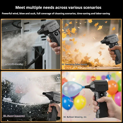 990000RPM Powerful Air Blower Turbo Blower Brushless Motor Violent Fan Wind Speed 198km/H with display Air duster,Vacuum kit - ShoreCo.Shop
