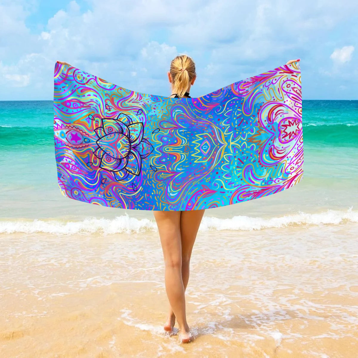 1pc Bohemian beach towel, ultra-fine fiber quick drying beach towel, multifunctional beach towel for beach swimming and vacation    Your Coastal Marketplace | Shoreshopper.com