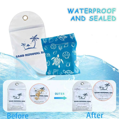Beach Vacation Essentials Sand Remover Bag Magic Sand Wipe Off Mitt Travel Must Haves for Surfing Swimming Camping Gadgets