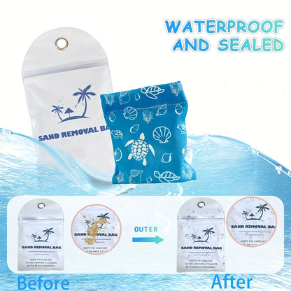 Beach Vacation Essentials Sand Remover Bag Magic Sand Wipe Off Mitt Travel Must Haves for Surfing Swimming Camping Gadgets    Your Coastal Marketplace | Shoreshopper.com