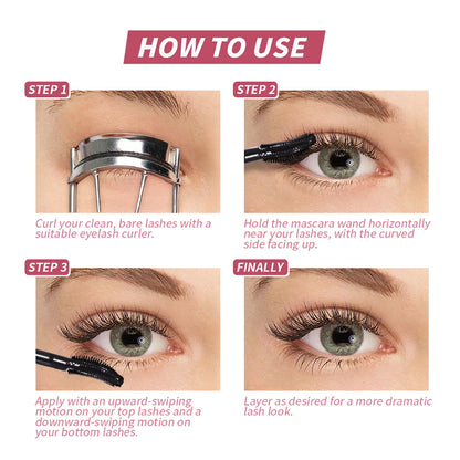 Black Waterproof Mascara Lengthening Eyelash Extension Eye Lashes Brush Beauty Curling Mascara Korean Cosmetics Long-wearing - ShoreCo.Shop
