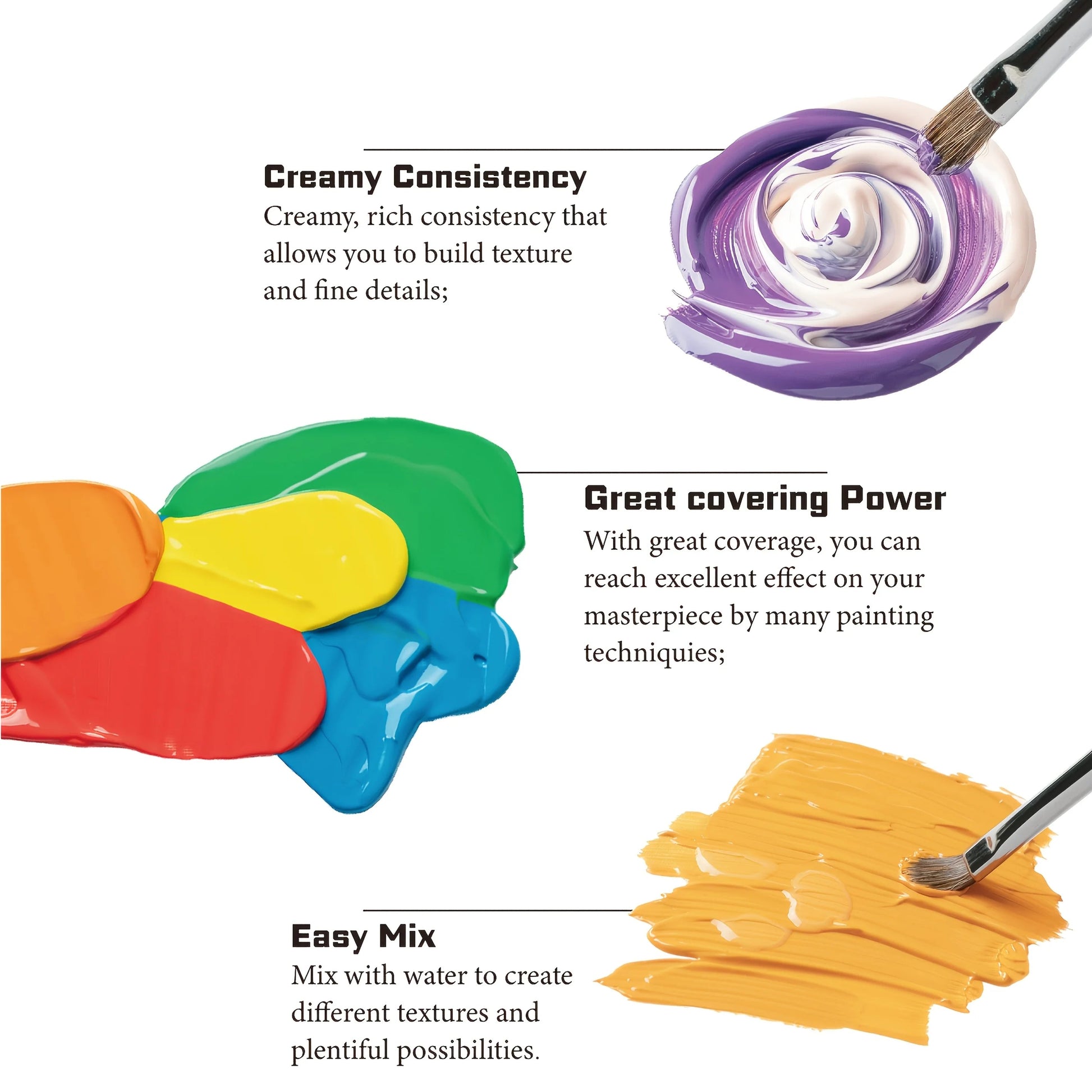 Acrylic Paint Professional Grade Painting Pigments Art Painting Waterproof Pigment Handicraft CreationIndoor Outdoor Creation    Home Decor Supply | Online Retail | ShoreShopper.com