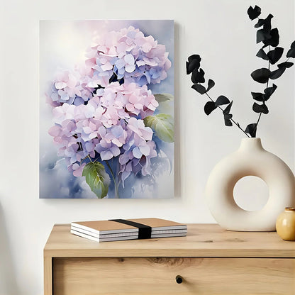 Hydrangea Floral Canvas Wall Art - Framed 11.8x15.7in Decor for Living Room, Bedroom, Kitchen, Office, Great Gift Idea    Home Decor Supply | Online Retail | ShoreShopper.com