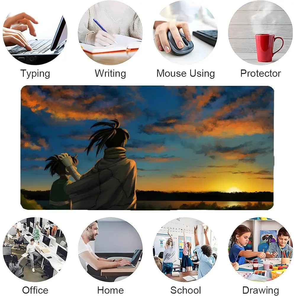 Anime The L-Legend Of Dororo And Hyakkimaru Mouse Pad Mousepad Large Gaming LockEdge Thickened Computer Keyboard Table Desk Mat - ShoreCo.Shop