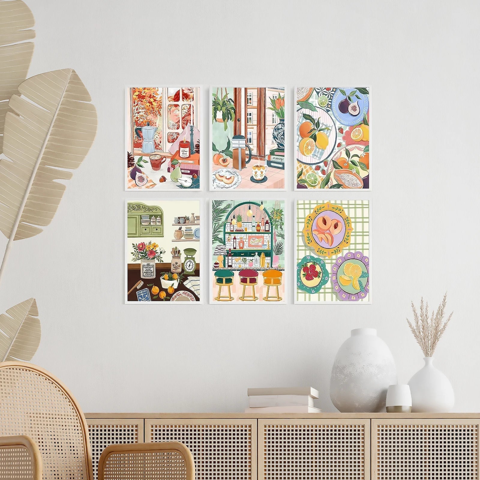 6Pcs Beginners Oil Painting Set Paint by Numbers Kit with Canvas and Brush Accessories Painting Kit for Home Office Wall Decor    Home Decor Supply | Online Retail | ShoreShopper.com