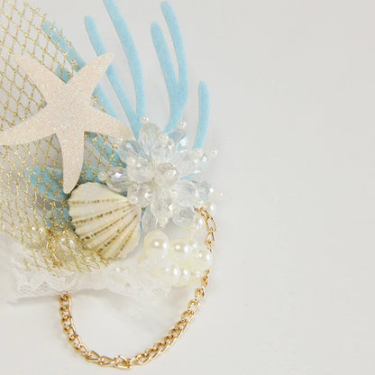 Mermaid Themed Hair Accessories, Artificial Crystal Shell, Starfish and Coral Decor, Perfect for Beachside & Party Decoration    Your Coastal Marketplace | Shoreshopper.com