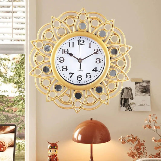 Vintage Wall Clock Room Design Round Silent Clocks Wall Mounted Wooden Carfts Decoration Silent Clocks Wall Art    Home Decor Supply | Online Retail | ShoreShopper.com