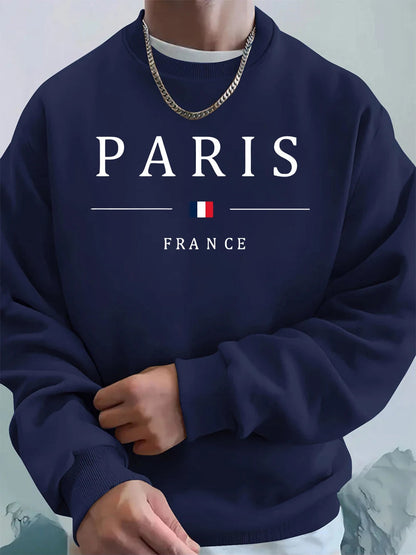 Paris France Flag Printing Men'S Hoodies Autumn Oversize Sweatshirt Hip Hop Crewneck Fleece Warm Streetwear Street Men Clothes    Home Decor Supply | Online Retail | ShoreShopper.com