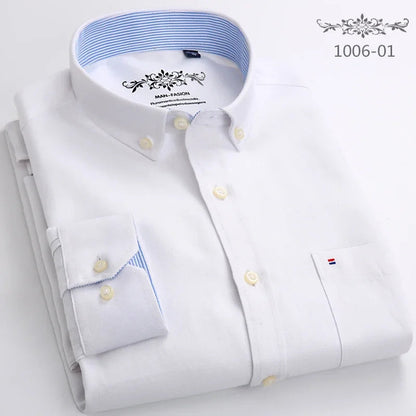 New in shirt long-sleeve shirts for men slim fit formal plian shirt single pocket office clothes soft plaid cotton designer tops    Home Decor Supply | Online Retail | ShoreShopper.com