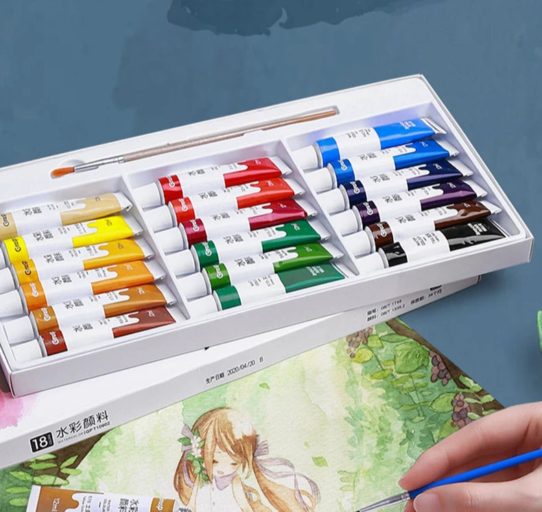 Watercolor Paint Set Art Painting Tools for Students Painting Beginners 12 Colors Washable 24 Colors    Home Decor Supply | Online Retail | ShoreShopper.com