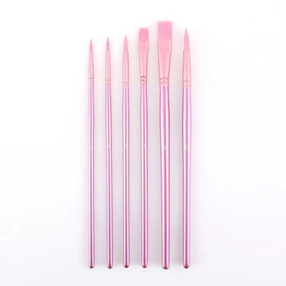 ♥Nylon Bristle Wooden Handle Pointed And Flat Watercolor Paintbrush Set For Art, Acrylic, Gouache, And Oil Painting    Home Decor Supply | Online Retail | ShoreShopper.com