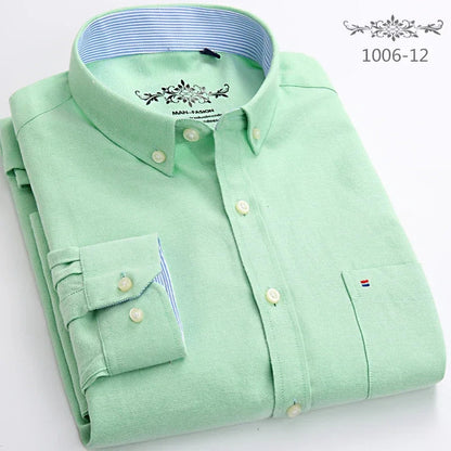 New in shirt long-sleeve shirts for men slim fit formal plian shirt single pocket office clothes soft plaid cotton designer tops    Home Decor Supply | Online Retail | ShoreShopper.com