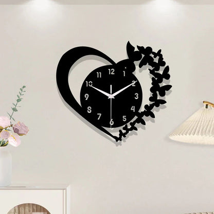 Heart shaped frameless design acrylic silent clock living room bedroom home decoration Mother's Day New Year Easter gift    Home Decor Supply | Online Retail | ShoreShopper.com