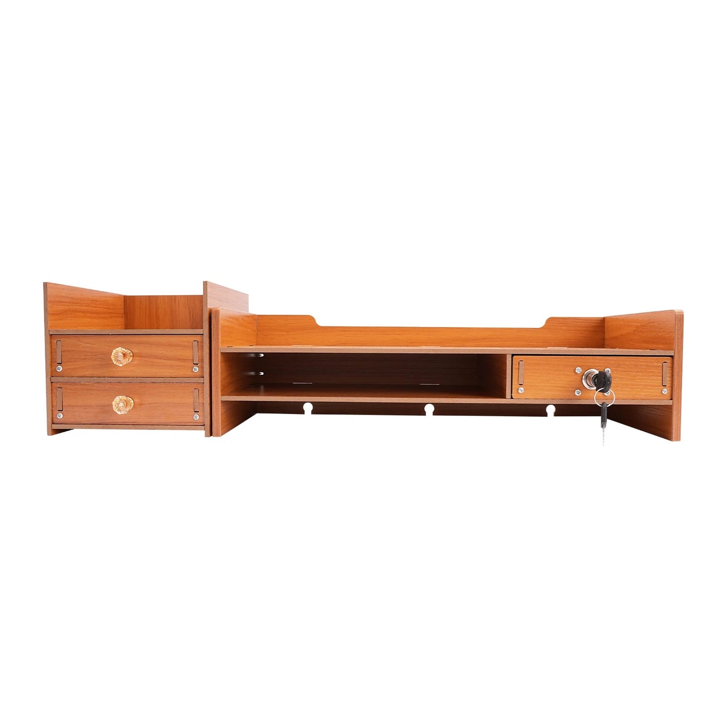 Wooden Desk Organizer W/ Drawer File Storage Desk Monitor Riser Computer Stand    Home Decor Supply | Online Retail | ShoreShopper.com